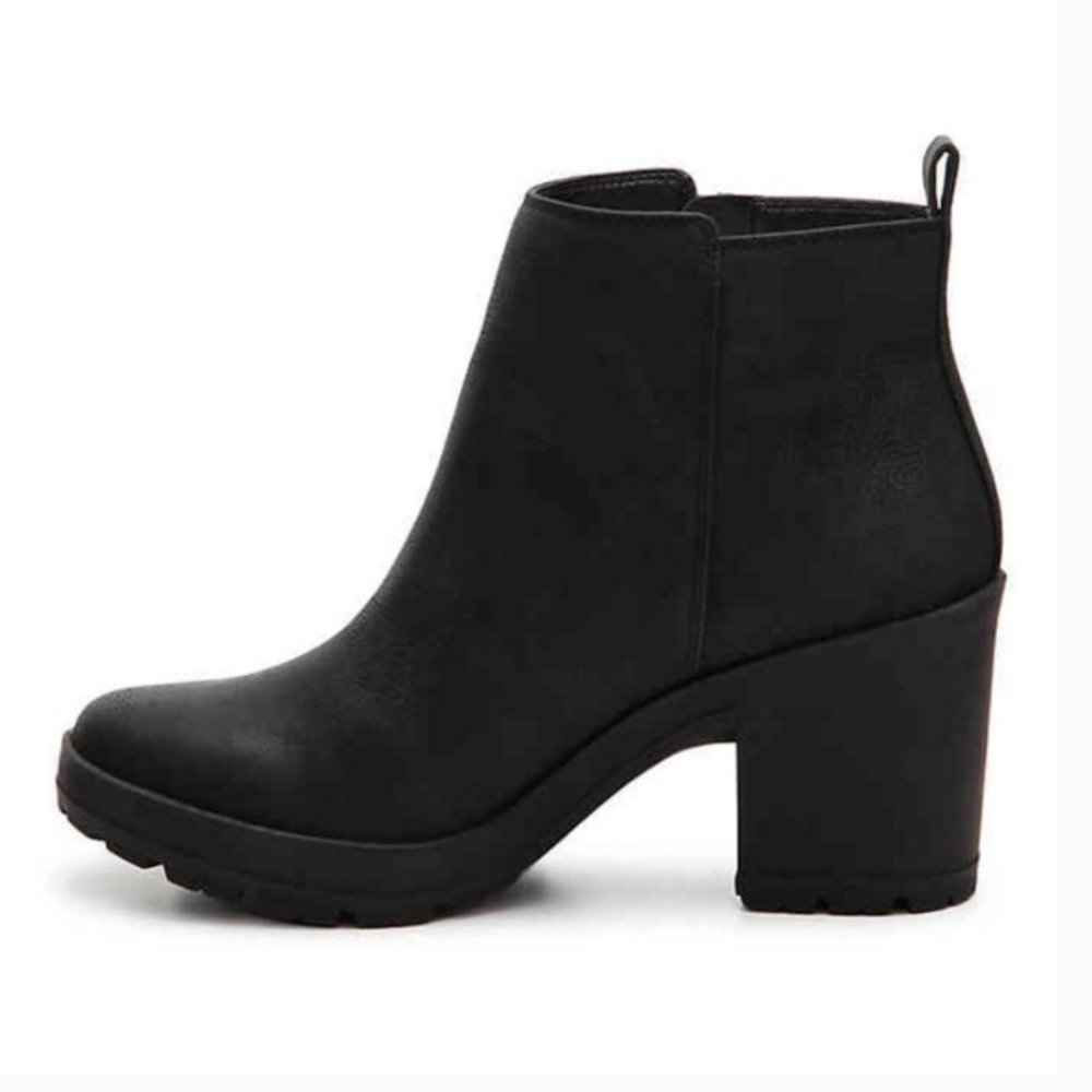 Mix No. 6 Weinbaum Black Platform Chunky Heel Suede Bootie Sz 6